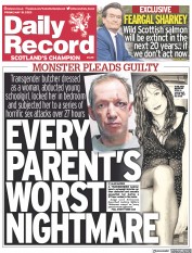 Daily Record front page for 19 May 2023
