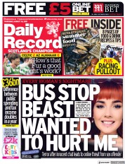 Daily Record (UK) Newspaper Front Page for 19 August 2021