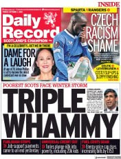 Daily Record (UK) Newspaper Front Page for 1 October 2021