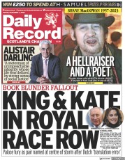 Daily Record front page for 1 December 2023