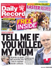 Daily Record (UK) Newspaper Front Page for 1 April 2021