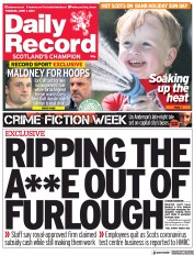 Daily Record (UK) Newspaper Front Page for 1 June 2021