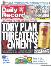 Daily Record front page for 1 June 2023