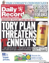 Daily Record (UK) Newspaper Front Page for 1 June 2023