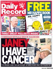 Daily Record (UK) Newspaper Front Page for 20 November 2021