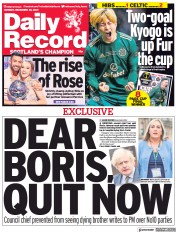 Daily Record (UK) Newspaper Front Page for 20 December 2021