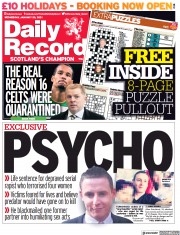 Daily Record (UK) Newspaper Front Page for 20 January 2021