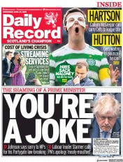 Daily Record (UK) Newspaper Front Page for 20 April 2022