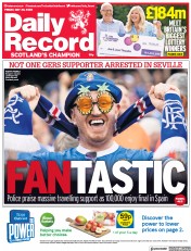 Daily Record front page for 20 May 2022