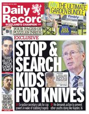 Daily Record front page for 20 May 2025
