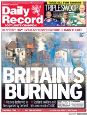 Daily Record (UK) Newspaper Front Page for 20 July 2022