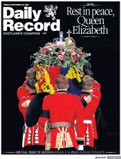 Daily Record (UK) Newspaper Front Page for 20 September 2022
