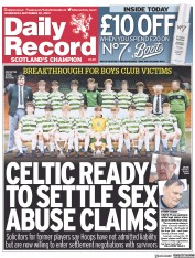 Daily Record front page for 20 September 2023