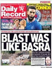 Daily Record (UK) Newspaper Front Page for 21 October 2021