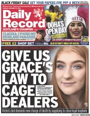 Daily Record front page for 21 November 2022