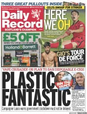 Daily Record (UK) Newspaper Front Page for 21 January 2023