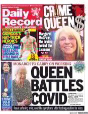 Daily Record (UK) Newspaper Front Page for 21 February 2022