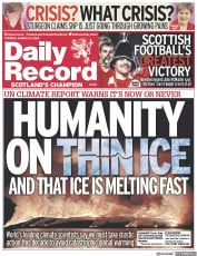 Daily Record front page for 21 March 2023
