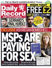 Daily Record front page for 21 May 2025
