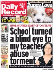 Daily Record (UK) Newspaper Front Page for 21 June 2021
