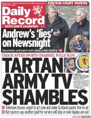 Daily Record (UK) Newspaper Front Page for 21 July 2023