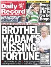 Daily Record (UK) Newspaper Front Page for 22 December 2022