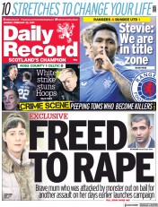 Daily Record (UK) Newspaper Front Page for 22 February 2021
