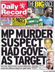 Daily Record (UK) Newspaper Front Page for 22 March 2022