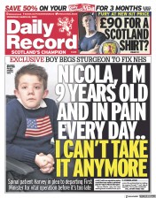 Daily Record front page for 22 March 2023