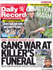 Daily Record (UK) Newspaper Front Page for 22 September 2021