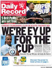 Daily Record (UK) Newspaper Front Page for 22 September 2022