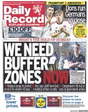 Daily Record front page for 22 September 2023