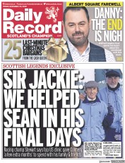 Daily Record (UK) Newspaper Front Page for 23 December 2022