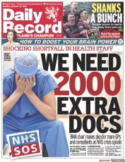 Daily Record (UK) Newspaper Front Page for 23 January 2023