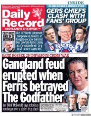 Daily Record (UK) Newspaper Front Page for 23 March 2022