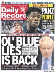 Daily Record (UK) Newspaper Front Page for 23 March 2023