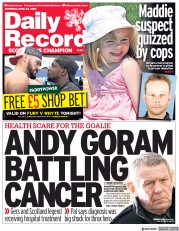 Daily Record (UK) Newspaper Front Page for 23 April 2022