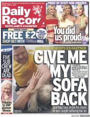 Daily Record (UK) Newspaper Front Page for 23 June 2023
