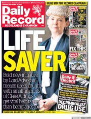 Daily Record (UK) Newspaper Front Page for 23 September 2021