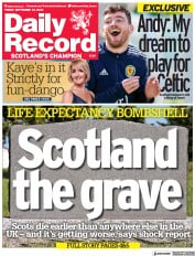 Daily Record front page for 23 September 2022