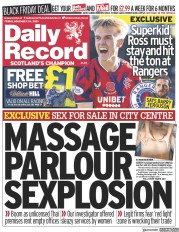 Daily Record front page for 24 November 2023