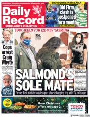 Daily Record (UK) Newspaper Front Page for 24 December 2021