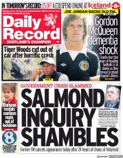 Daily Record (UK) Newspaper Front Page for 24 February 2021