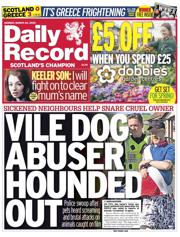 Daily Record front page for 24 March 2025