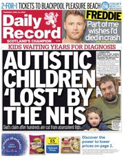 Daily Record front page for 24 April 2025