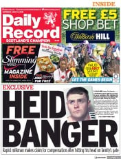 Daily Record (UK) Newspaper Front Page for 24 July 2021