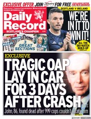 Daily Record front page for 24 September 2022