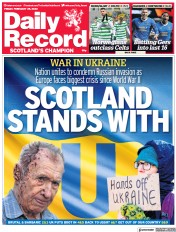Daily Record (UK) Newspaper Front Page for 25 February 2022