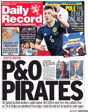 Daily Record (UK) Newspaper Front Page for 25 March 2022