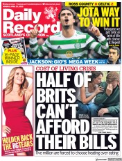 Daily Record (UK) Newspaper Front Page for 25 April 2022